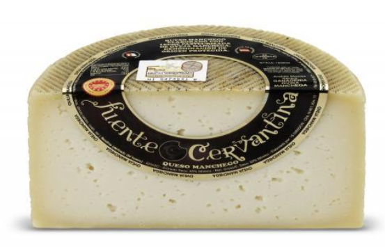 medio queso de oveja manchego denominacion de origen fuente cervantina